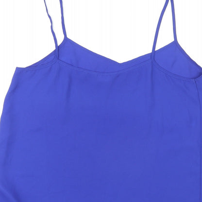 Womens UK Size 10 New Look Blue Basic Tank