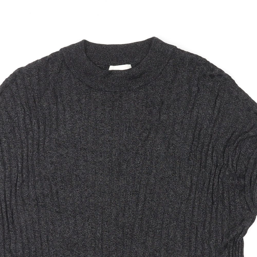 Womens UK Size M H&M Black Basic T-Shirt