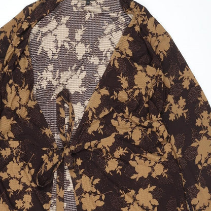 Womens UK Size 14 NEXT Brown Cardigan Jumper
