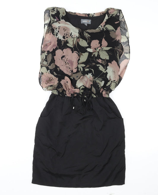 Apricot Womens Multicoloured Floral Polyester Mini Size XS Boat Neck Pullover
