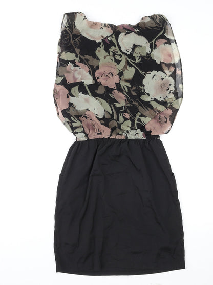 Apricot Womens Multicoloured Floral Polyester Mini Size XS Boat Neck Pullover