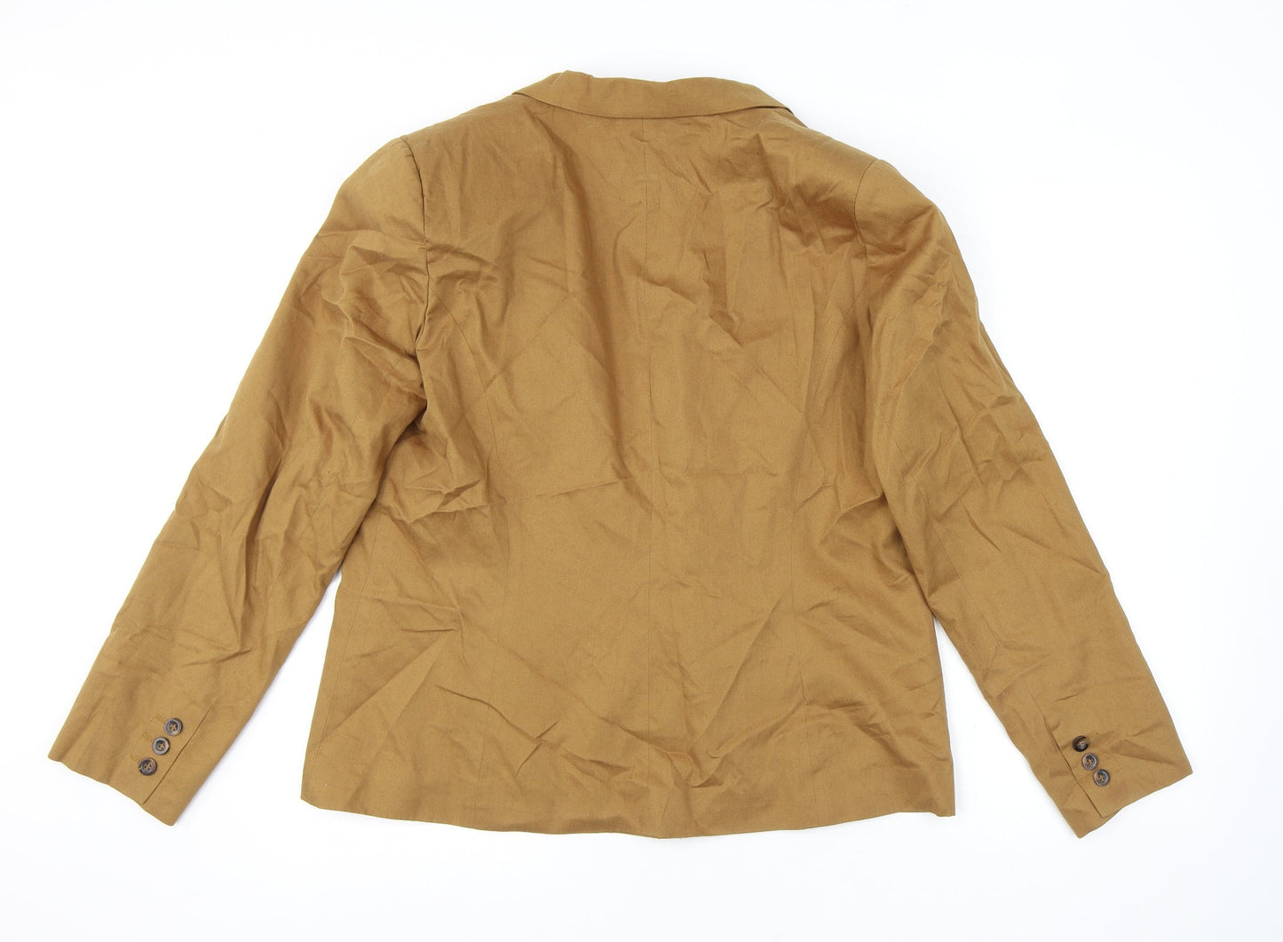 Dorothy Perkins Womens Brown 100% Cotton Jacket Blazer Size 16