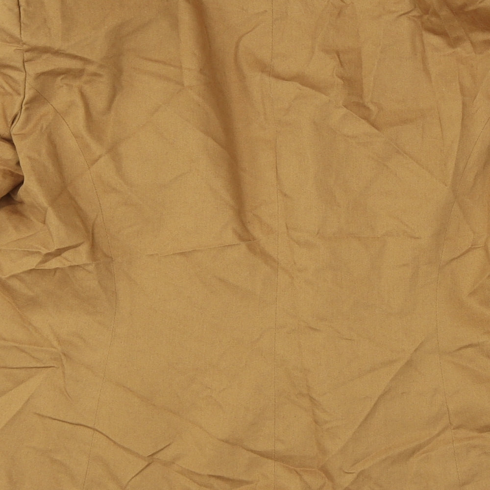 Dorothy Perkins Womens Brown 100% Cotton Jacket Blazer Size 16