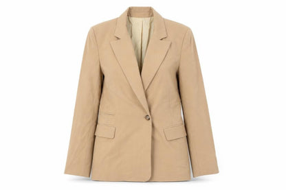 Topshop Womens Beige Polyester Jacket Blazer Size 8