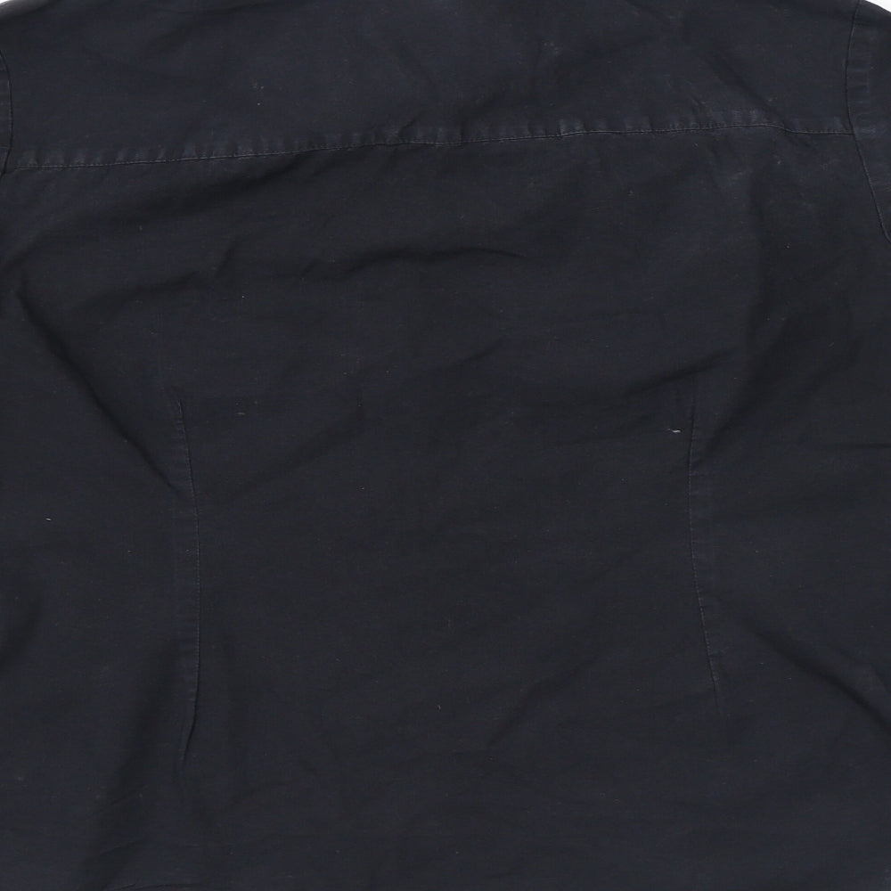 Womens UK Size 12 Marks and Spencer Black Basic Button-Up