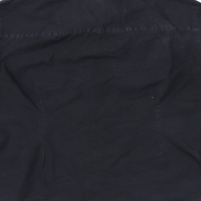 Womens UK Size 12 Marks and Spencer Black Basic Button-Up