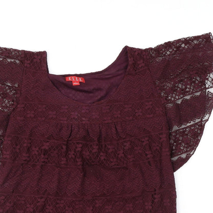 Womens UK Size L ELLE Purple Basic Tank
