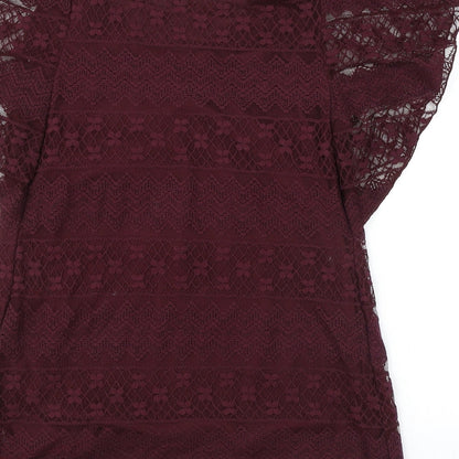 Womens UK Size L ELLE Purple Basic Tank