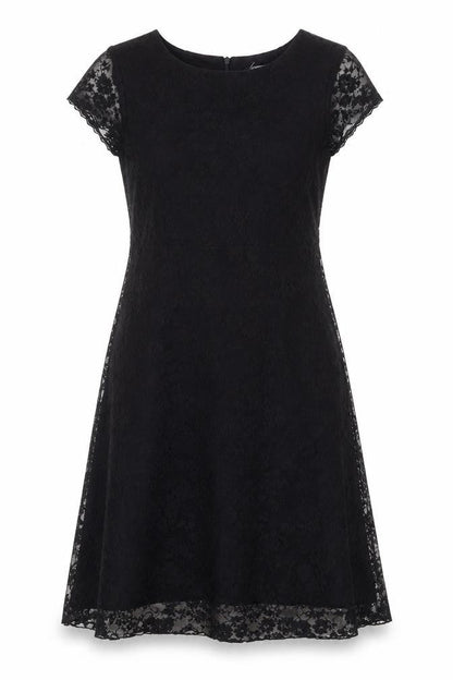 AMARANTO Womens Black Polyester A-Line Size 10 Boat Neck Pullover