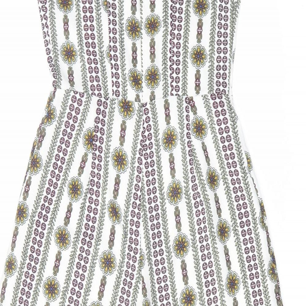 Glamorous Womens Multicoloured Geometric Polyester Jumpsuit One-Piece Size 6 L25 in Zip