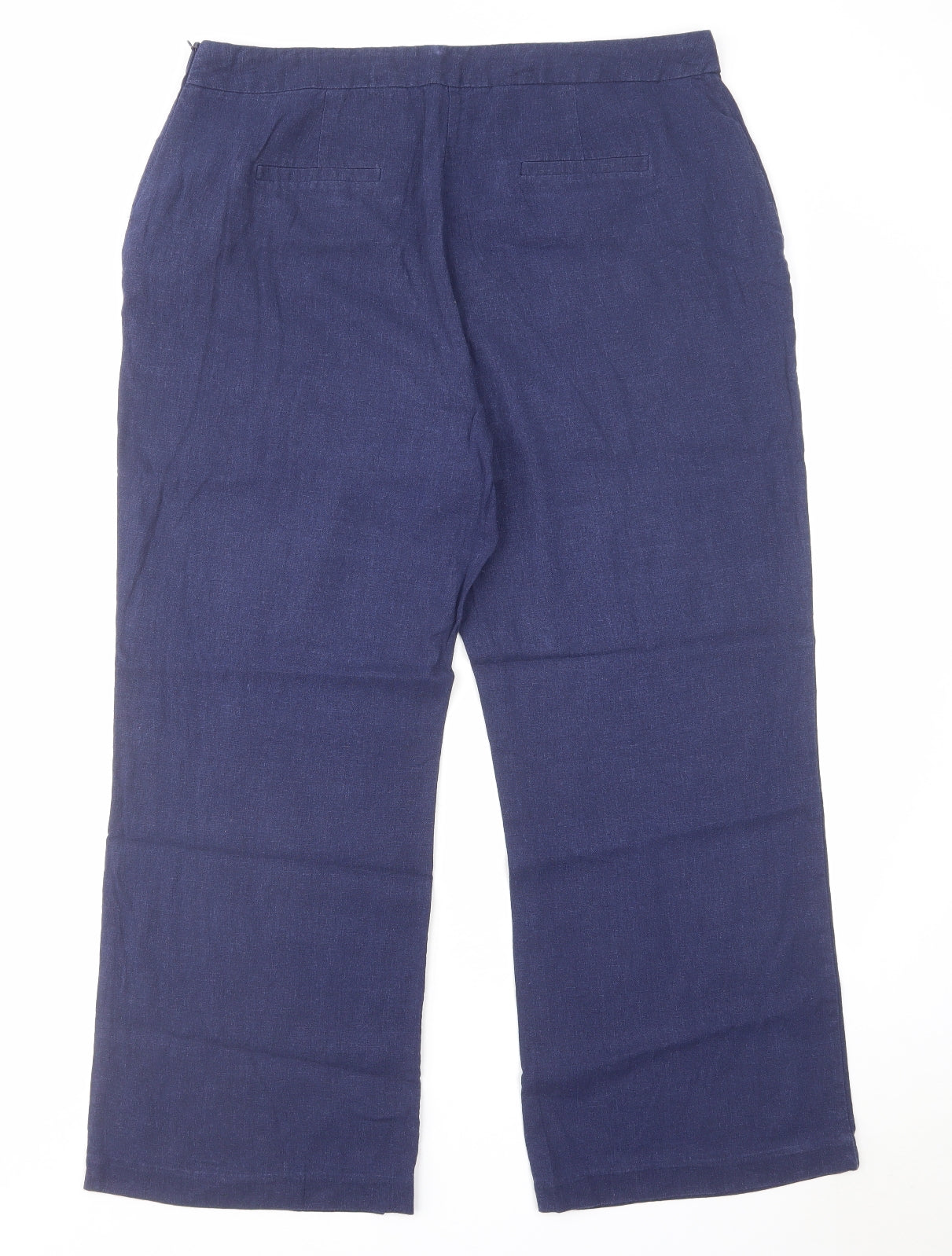 Womens UK Size 16 Label Be Regular Fit  Blue Trousers