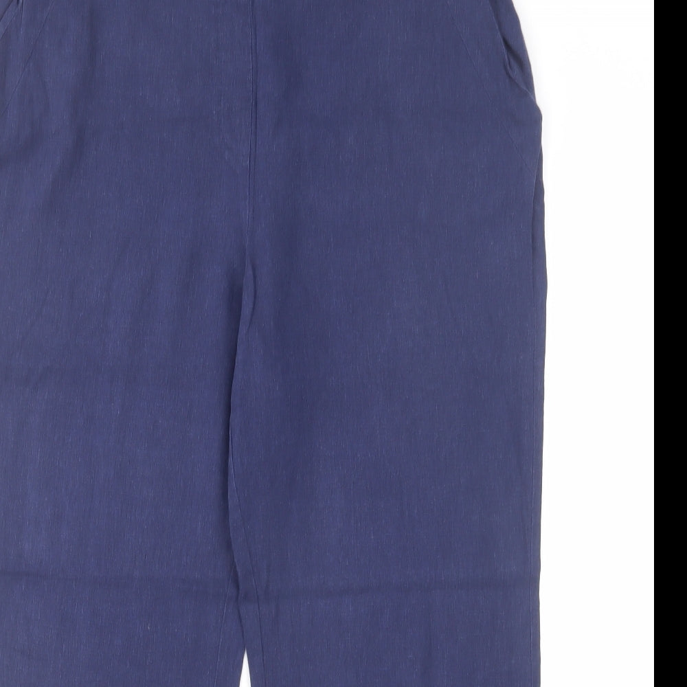 Womens UK Size 16 Label Be Regular Fit  Blue Trousers