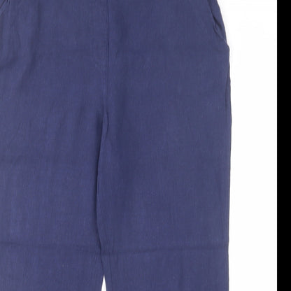 Womens UK Size 16 Label Be Regular Fit  Blue Trousers