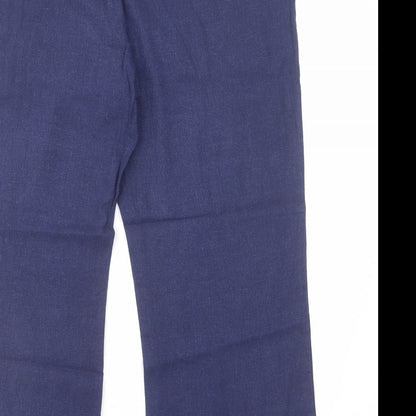 Womens UK Size 16 Label Be Regular Fit  Blue Trousers