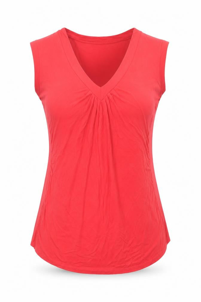 Womens UK Size M Zara Red Basic T-Shirt