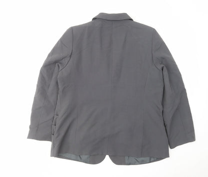 IsabellaCole Womens Grey Jacket Blazer Size 18 Hook & Eye