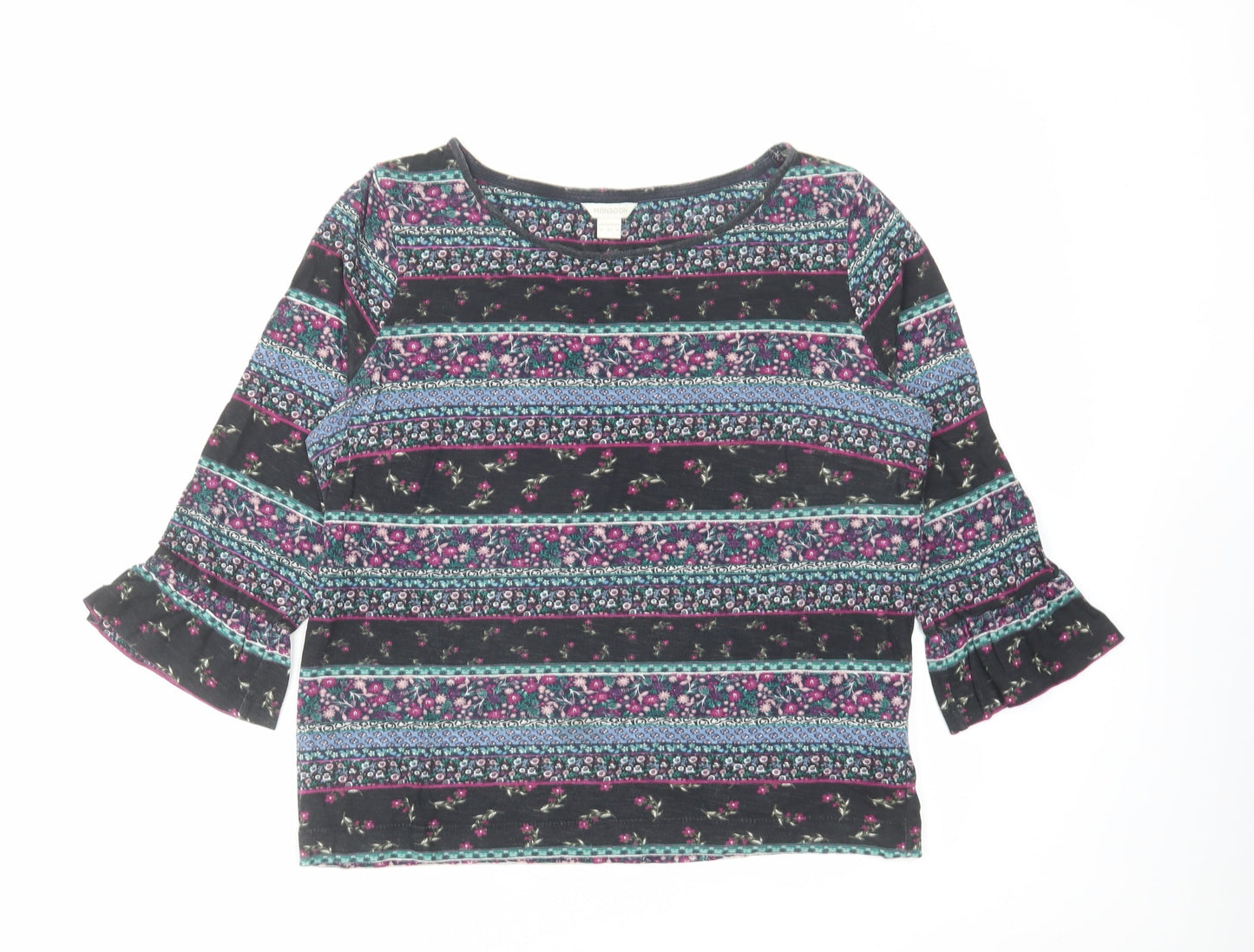 Womens UK Size 12 Monsoon Multicoloured Basic T-Shirt