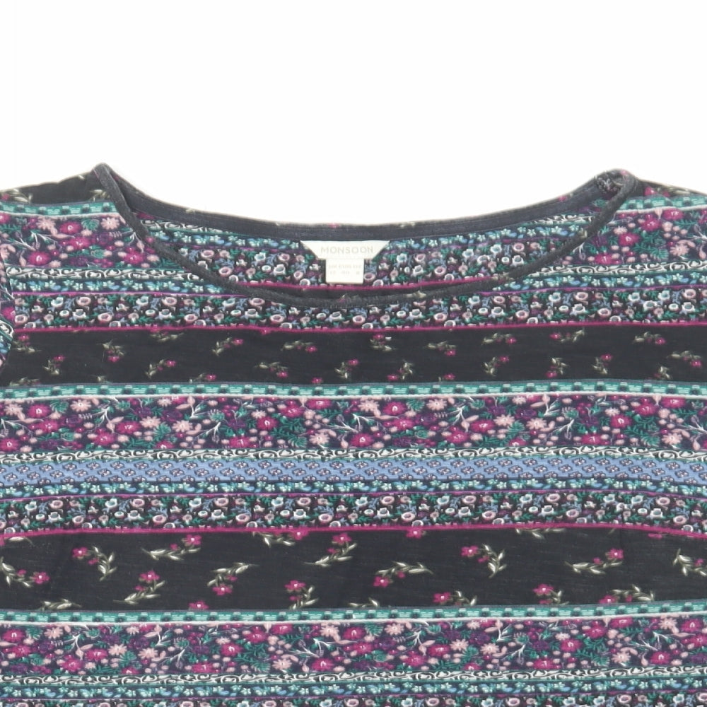 Womens UK Size 12 Monsoon Multicoloured Basic T-Shirt
