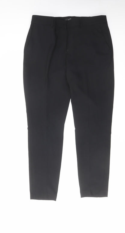 Womens UK Size 12 NEXT Regular Fit Dress Pants Black Trousers