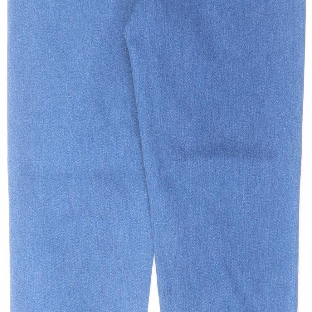 M&Co Womens Blue Cotton Jegging Jeans Size 8 L29 in Regular