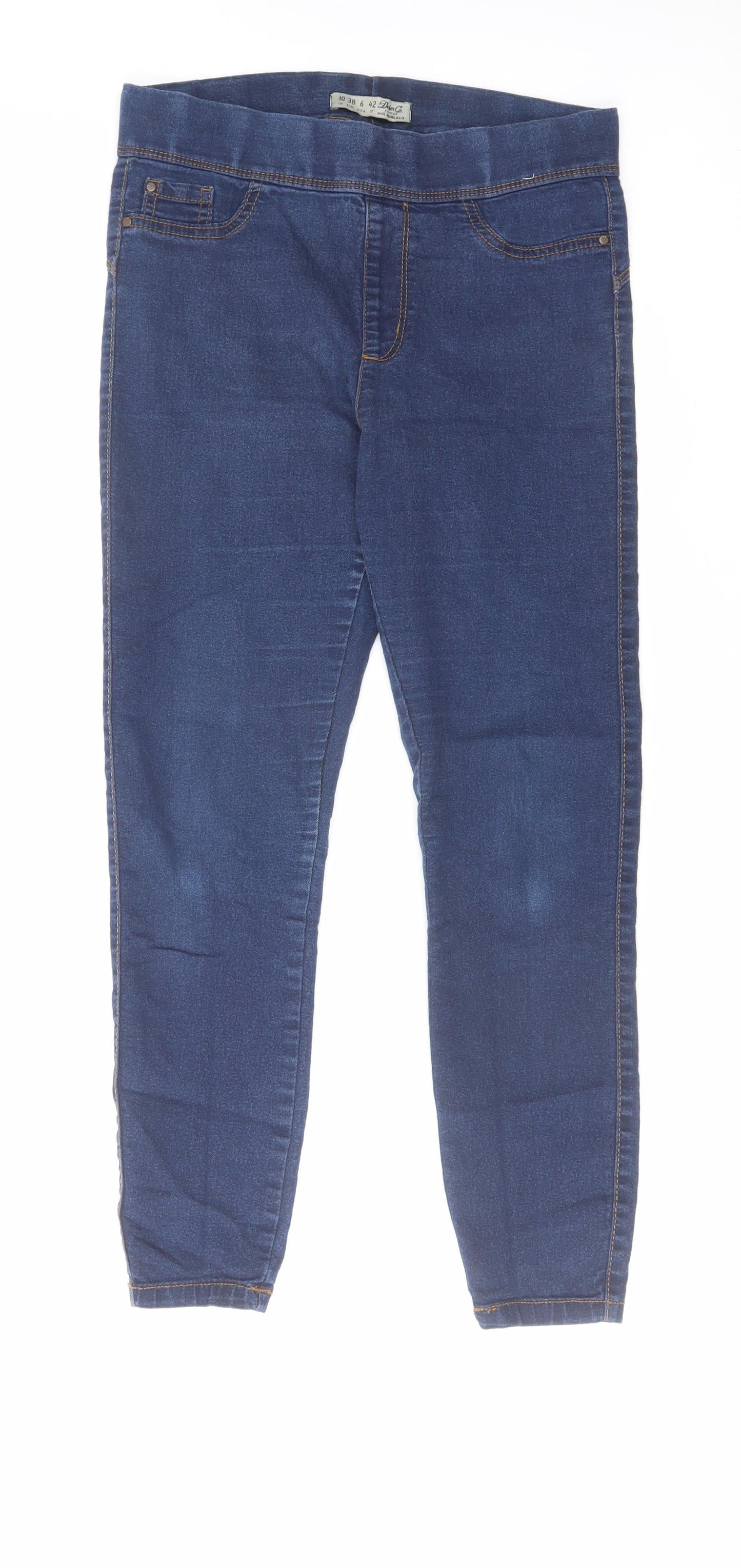 Denim & Co. Womens Blue Cotton Jegging Jeans Size 10 L25 in Regular