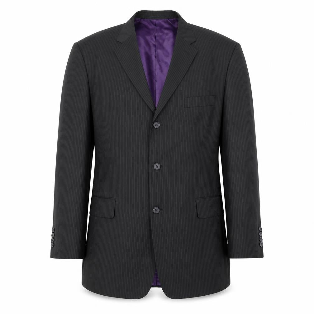 Mens UK Size 46 Pierre Remon Regular Black Suit Jacket