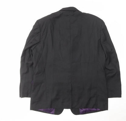 Mens UK Size 46 Pierre Remon Regular Black Suit Jacket