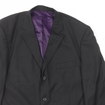 Mens UK Size 46 Pierre Remon Regular Black Suit Jacket
