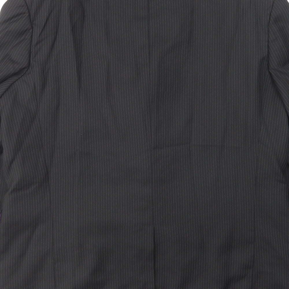 Mens UK Size 46 Pierre Remon Regular Black Suit Jacket