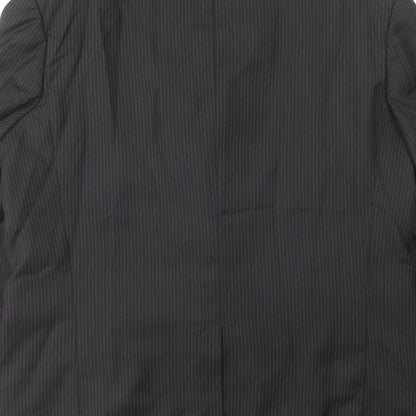 Mens UK Size 46 Pierre Remon Regular Black Suit Jacket