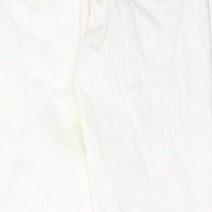 Womens UK Size 8 Marks and Spencer Regular Fit Tapered White Jeans