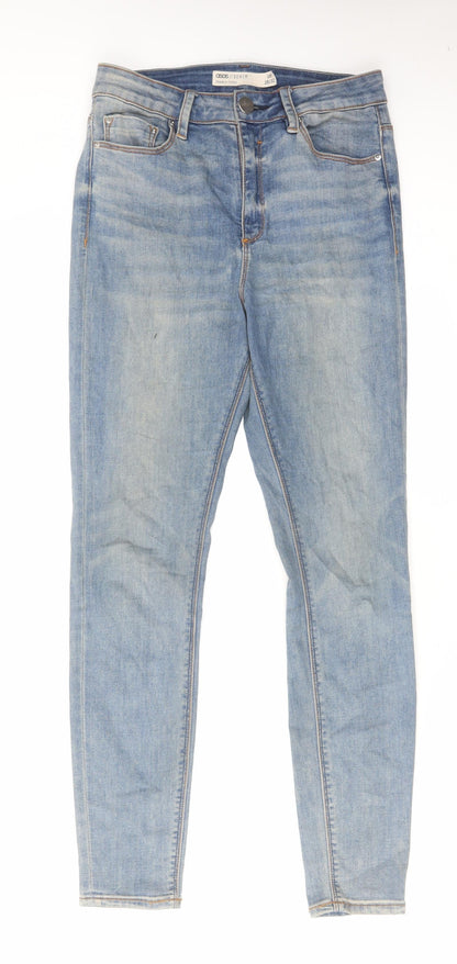 ASOS Womens Blue Cotton Skinny Jeans Size 28 in L32 in Regular Zip