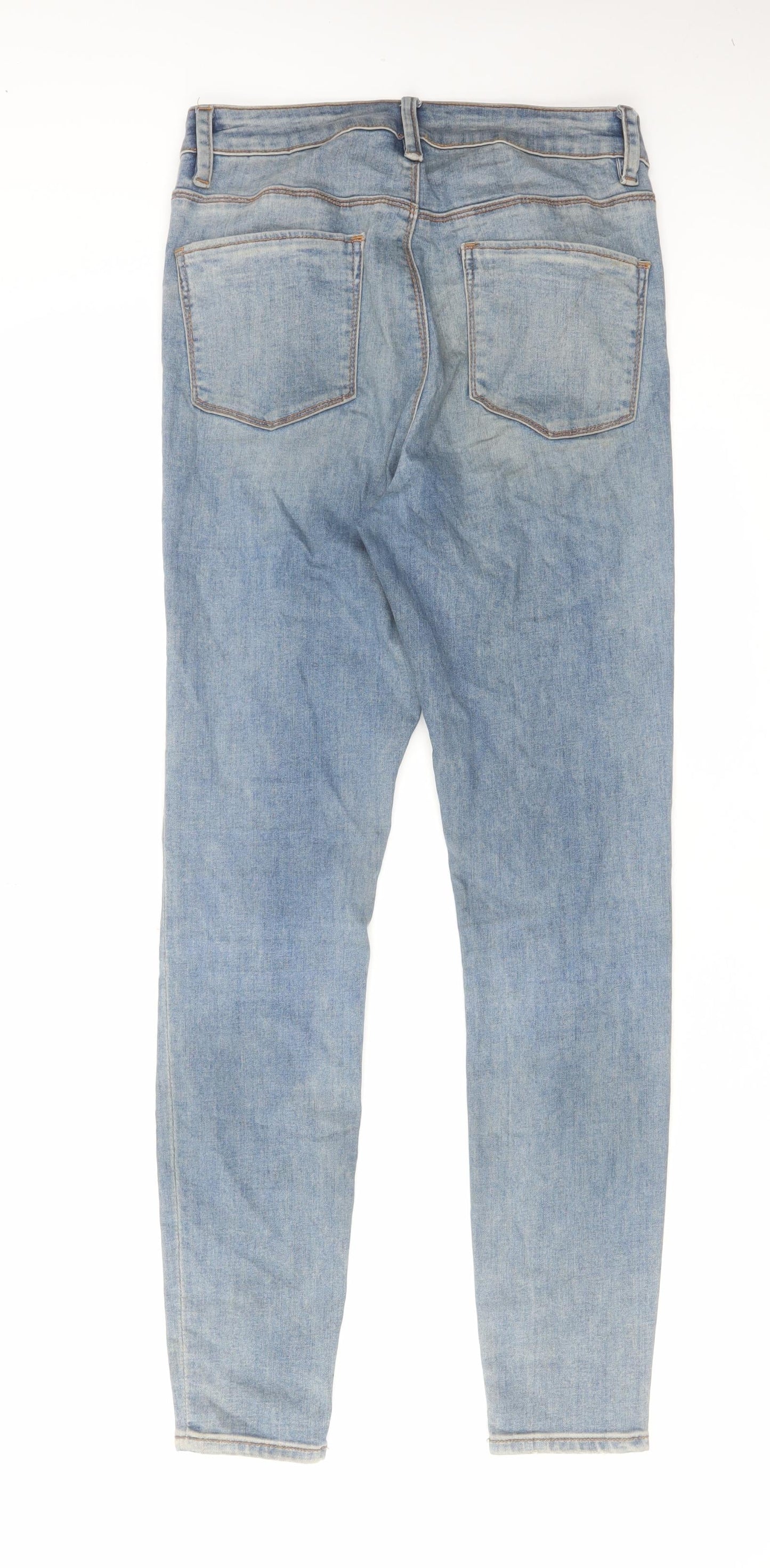 ASOS Womens Blue Cotton Skinny Jeans Size 28 in L32 in Regular Zip