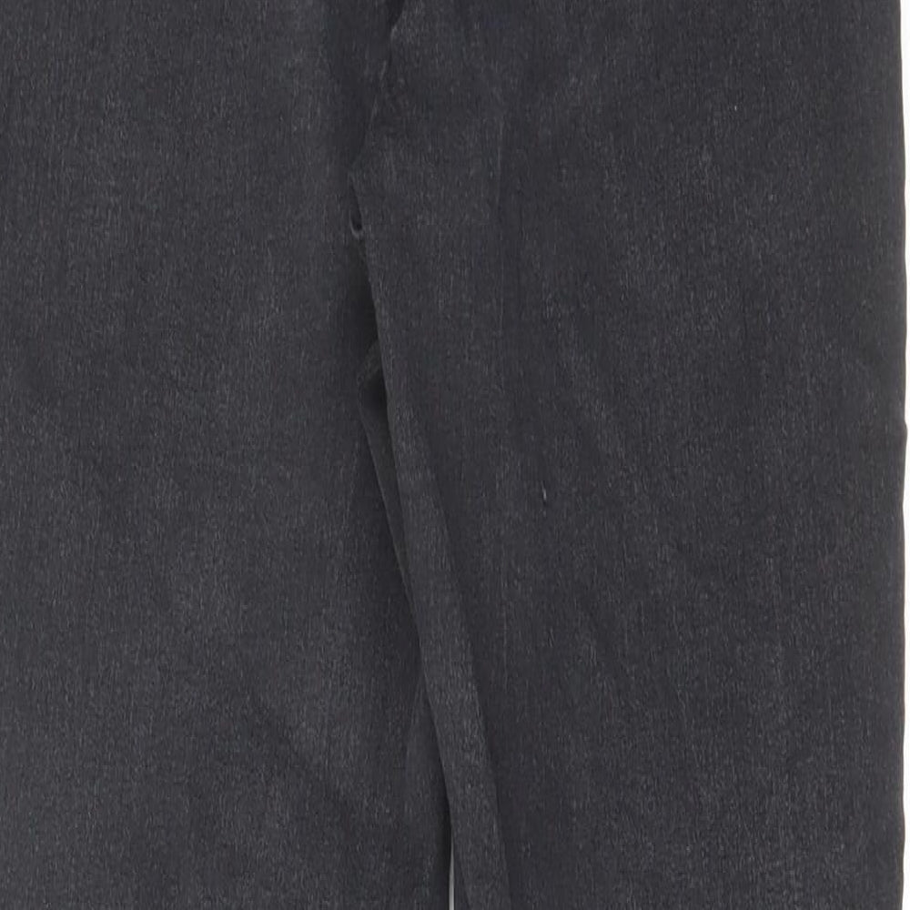 F&F Womens Black Cotton Skinny Jeans Size 10 L28 in Regular Zip
