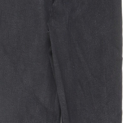 F&F Womens Black Cotton Skinny Jeans Size 10 L28 in Regular Zip