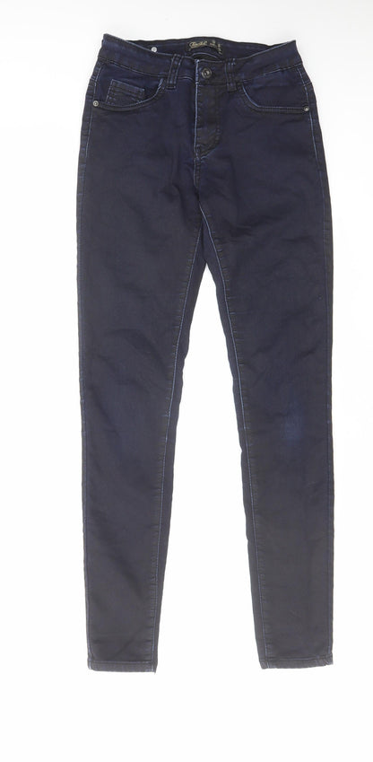 Womens UK Size 8 Toxik3 Regular Fit Skinny Blue Jeans