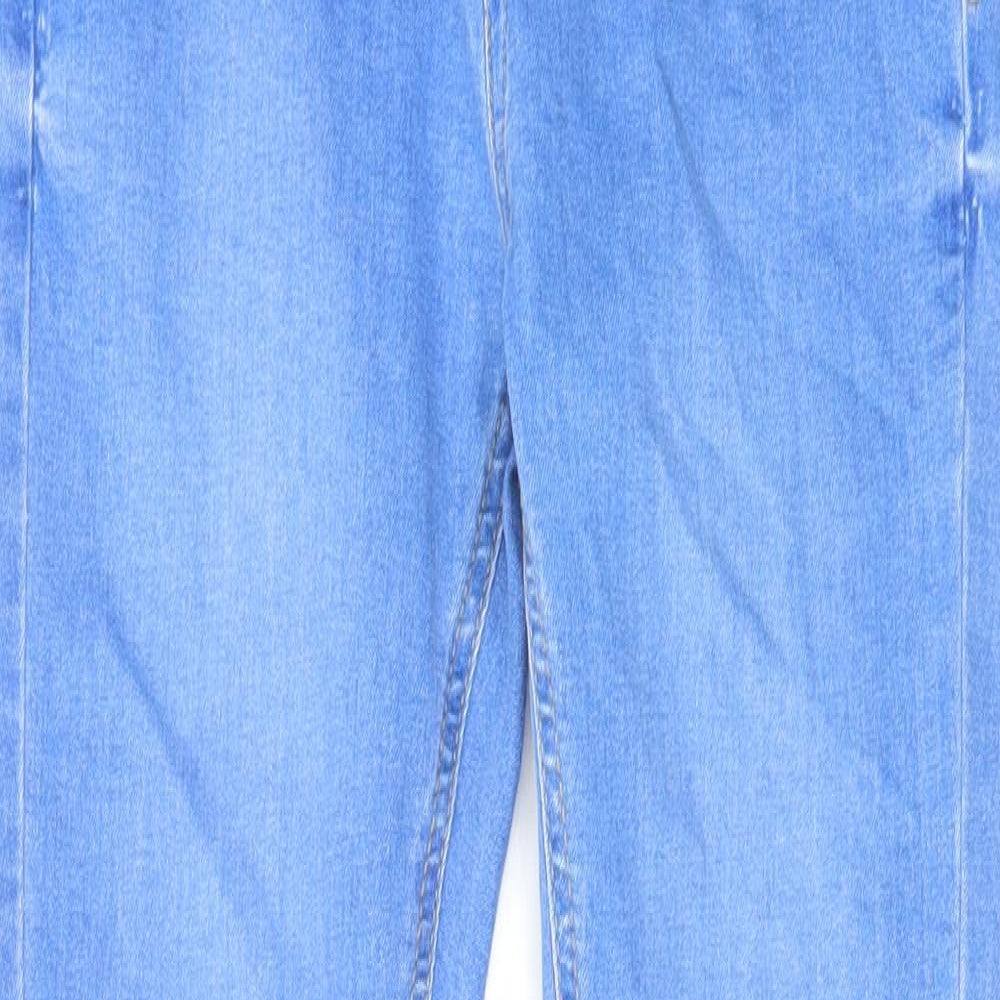 Denim & Co. Womens Blue Cotton Skinny Jeans Size 8 L27 in Regular Zip