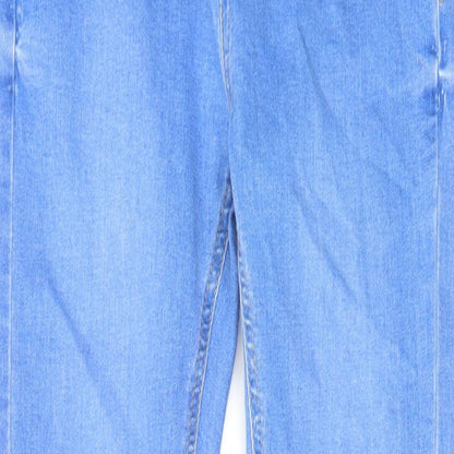 Denim & Co. Womens Blue Cotton Skinny Jeans Size 8 L27 in Regular Zip