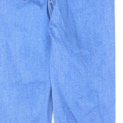 Denim & Co. Womens Blue Cotton Skinny Jeans Size 8 L27 in Regular Zip