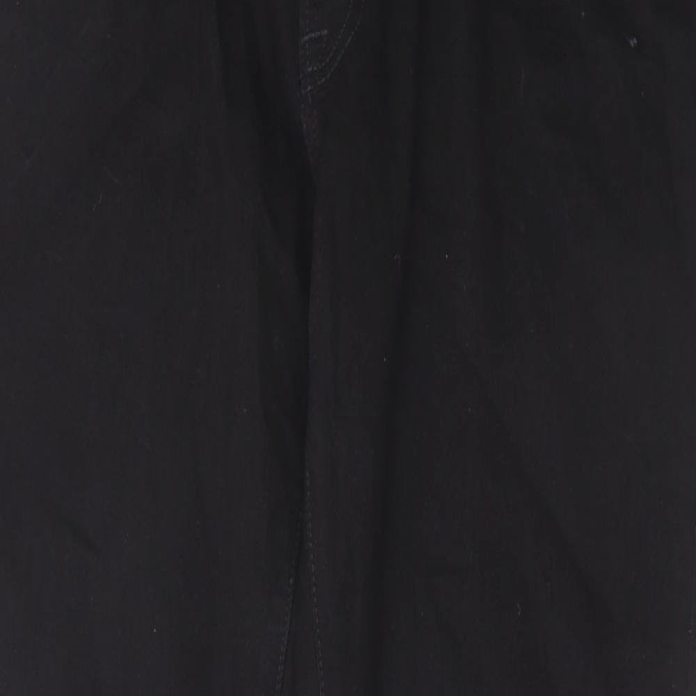 Abercrombie & Fitch Mens Black Cotton Straight Jeans Size 38 in L32 in Regular Zip