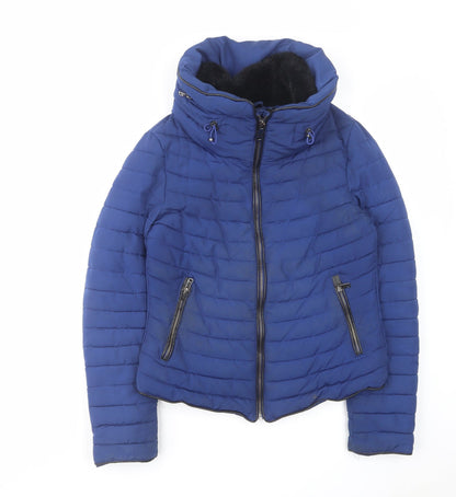 Womens UK Size S Zara Blue Jacket