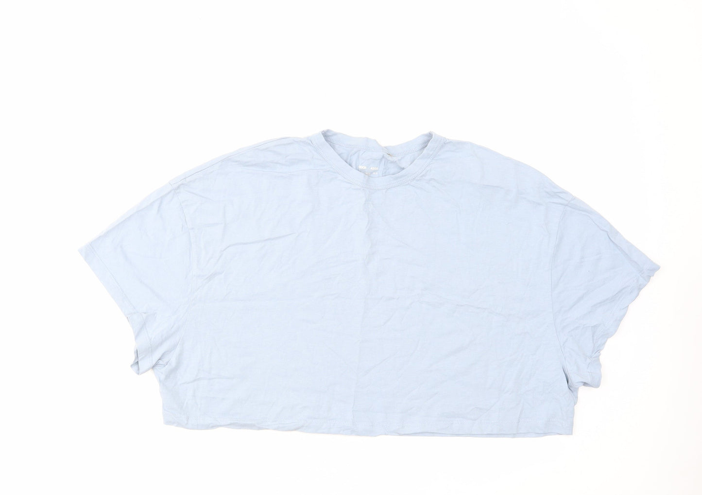 Womens UK Size 16 ASOS Blue Cropped T-Shirt