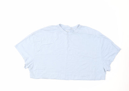 Womens UK Size 16 ASOS Blue Cropped T-Shirt
