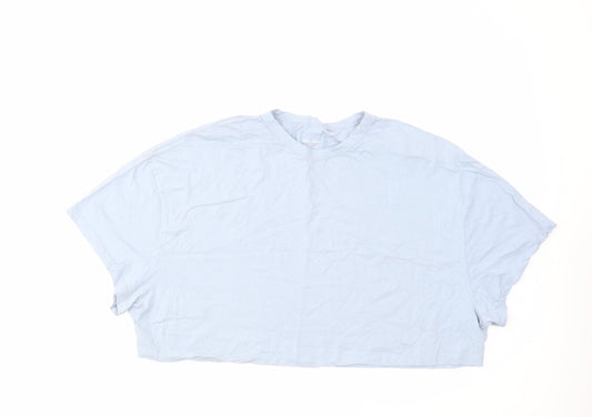 Womens UK Size 16 ASOS Blue Cropped T-Shirt