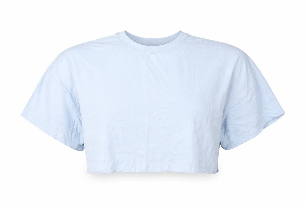 Womens UK Size 16 ASOS Blue Cropped T-Shirt