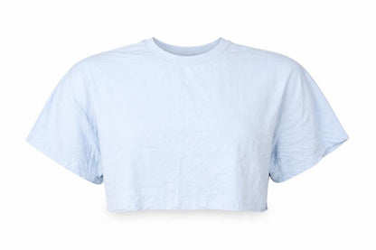 Womens UK Size 16 ASOS Blue Cropped T-Shirt