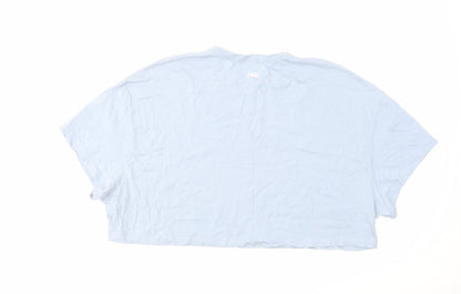 Womens UK Size 16 ASOS Blue Cropped T-Shirt