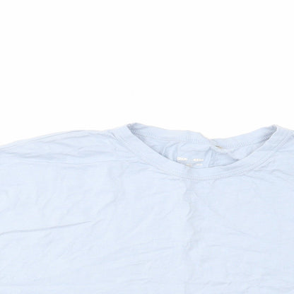 Womens UK Size 16 ASOS Blue Cropped T-Shirt