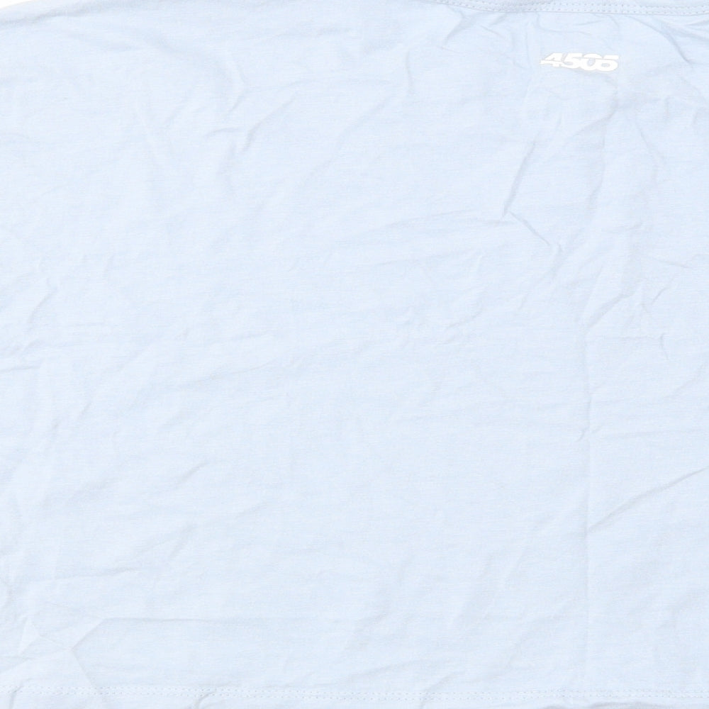 Womens UK Size 16 ASOS Blue Cropped T-Shirt