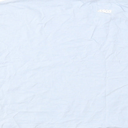 Womens UK Size 16 ASOS Blue Cropped T-Shirt